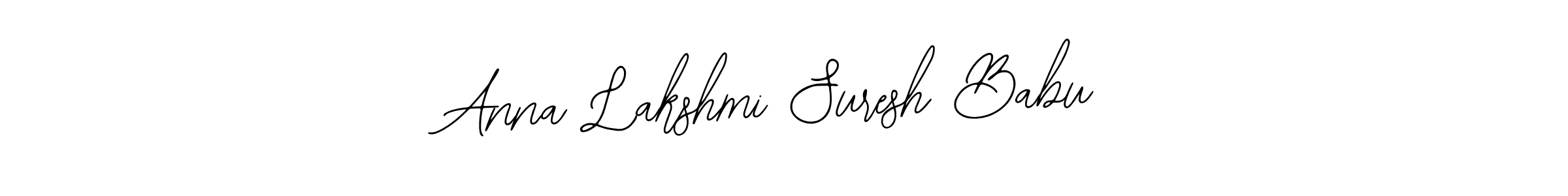 Make a short Anna Lakshmi Suresh Babu signature style. Manage your documents anywhere anytime using Bearetta-2O07w. Create and add eSignatures, submit forms, share and send files easily. Anna Lakshmi Suresh Babu signature style 12 images and pictures png