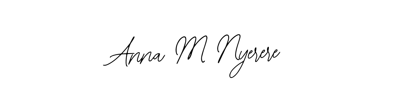 if you are searching for the best signature style for your name Anna M Nyerere. so please give up your signature search. here we have designed multiple signature styles  using Bearetta-2O07w. Anna M Nyerere signature style 12 images and pictures png