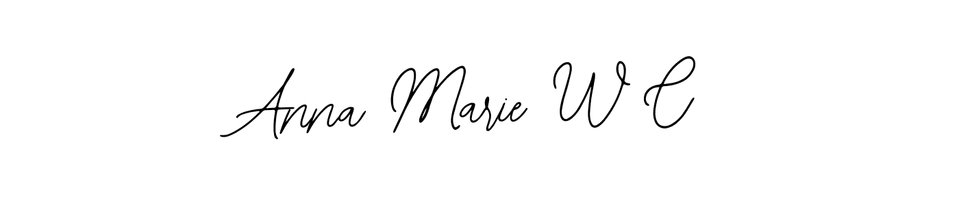 Similarly Bearetta-2O07w is the best handwritten signature design. Signature creator online .You can use it as an online autograph creator for name Anna Marie W C. Anna Marie W C signature style 12 images and pictures png