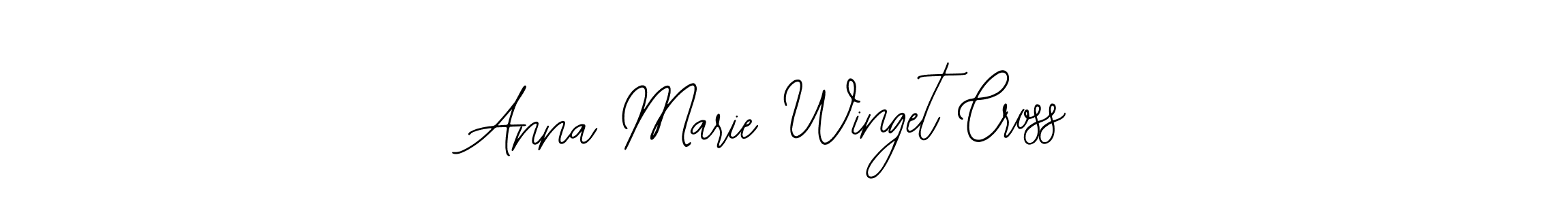 How to make Anna Marie Winget Cross name signature. Use Bearetta-2O07w style for creating short signs online. This is the latest handwritten sign. Anna Marie Winget Cross signature style 12 images and pictures png