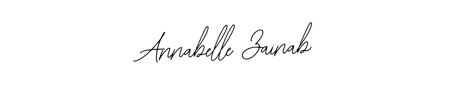 How to make Annabelle Zainab name signature. Use Bearetta-2O07w style for creating short signs online. This is the latest handwritten sign. Annabelle Zainab signature style 12 images and pictures png