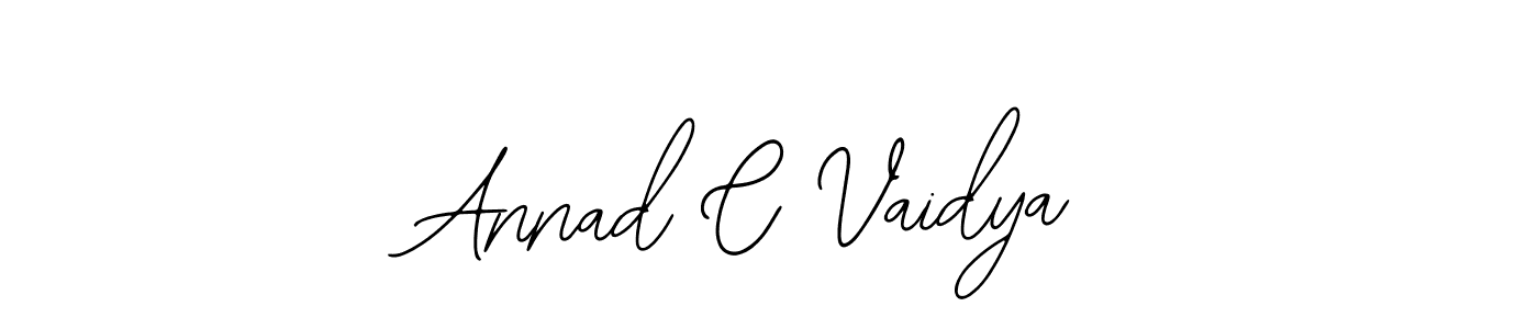 Also we have Annad C Vaidya name is the best signature style. Create professional handwritten signature collection using Bearetta-2O07w autograph style. Annad C Vaidya signature style 12 images and pictures png