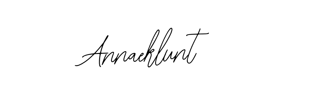 How to make Annaeklunt name signature. Use Bearetta-2O07w style for creating short signs online. This is the latest handwritten sign. Annaeklunt signature style 12 images and pictures png