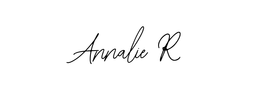 How to make Annalie R name signature. Use Bearetta-2O07w style for creating short signs online. This is the latest handwritten sign. Annalie R signature style 12 images and pictures png