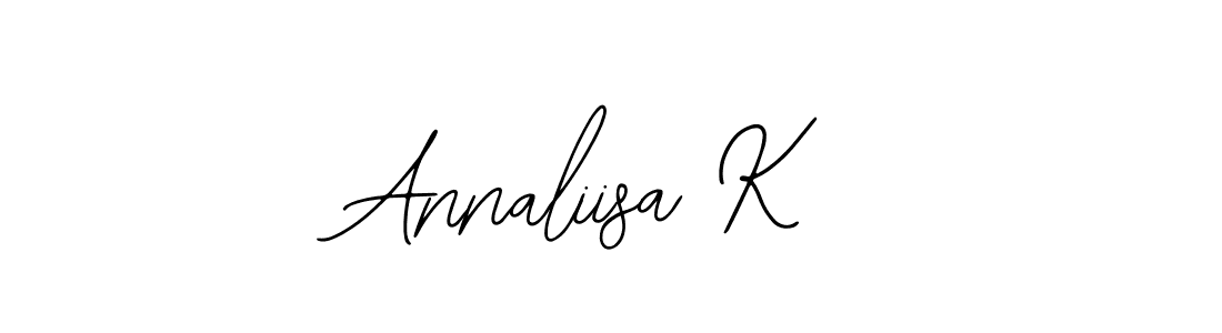 Also You can easily find your signature by using the search form. We will create Annaliisa K name handwritten signature images for you free of cost using Bearetta-2O07w sign style. Annaliisa K signature style 12 images and pictures png