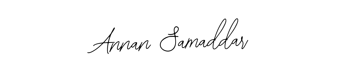 How to make Annan Samaddar name signature. Use Bearetta-2O07w style for creating short signs online. This is the latest handwritten sign. Annan Samaddar signature style 12 images and pictures png