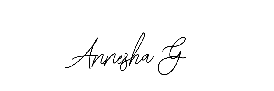 It looks lik you need a new signature style for name Annesha G. Design unique handwritten (Bearetta-2O07w) signature with our free signature maker in just a few clicks. Annesha G signature style 12 images and pictures png