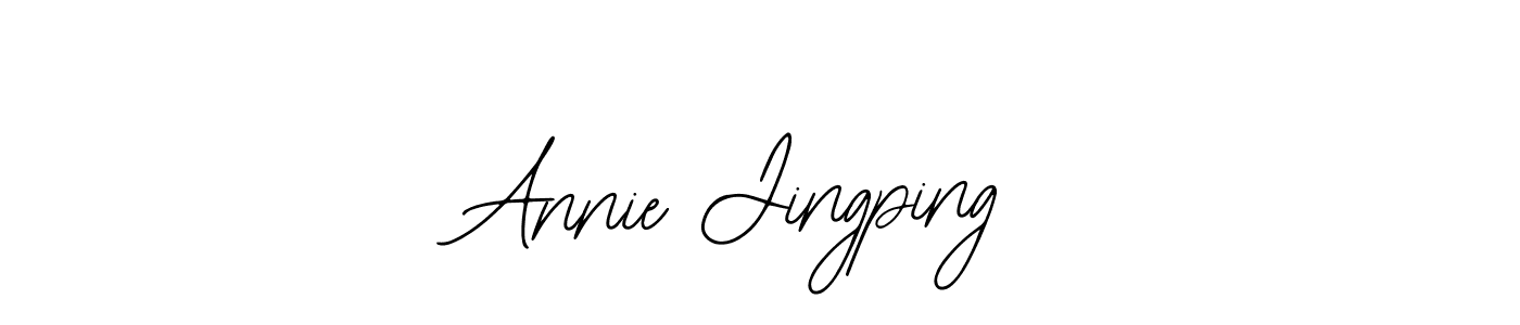 Bearetta-2O07w is a professional signature style that is perfect for those who want to add a touch of class to their signature. It is also a great choice for those who want to make their signature more unique. Get Annie Jingping name to fancy signature for free. Annie Jingping signature style 12 images and pictures png