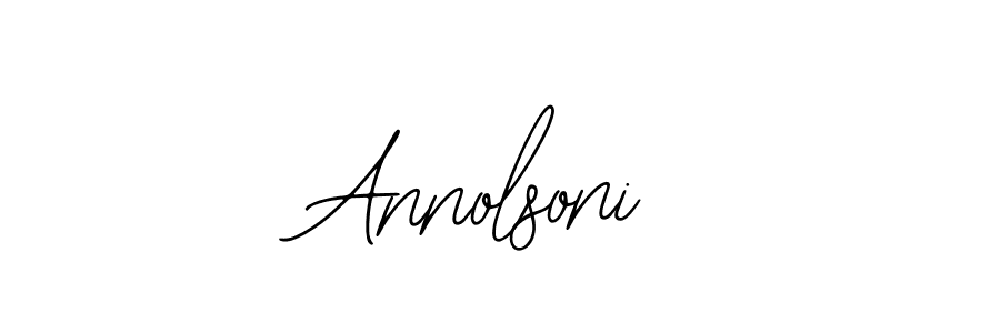 Use a signature maker to create a handwritten signature online. With this signature software, you can design (Bearetta-2O07w) your own signature for name Annolsoni. Annolsoni signature style 12 images and pictures png
