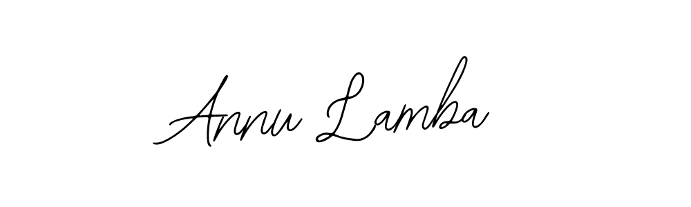 You should practise on your own different ways (Bearetta-2O07w) to write your name (Annu Lamba) in signature. don't let someone else do it for you. Annu Lamba signature style 12 images and pictures png