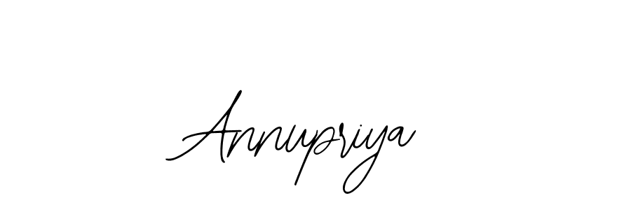 How to make Annupriya name signature. Use Bearetta-2O07w style for creating short signs online. This is the latest handwritten sign. Annupriya signature style 12 images and pictures png
