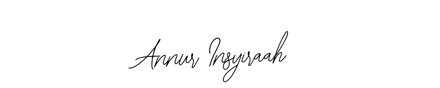 Create a beautiful signature design for name Annur Insyiraah. With this signature (Bearetta-2O07w) fonts, you can make a handwritten signature for free. Annur Insyiraah signature style 12 images and pictures png