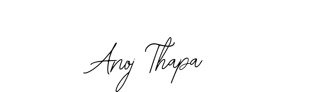 You should practise on your own different ways (Bearetta-2O07w) to write your name (Anoj Thapa) in signature. don't let someone else do it for you. Anoj Thapa signature style 12 images and pictures png