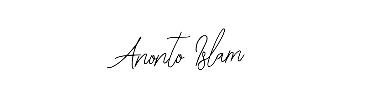 Design your own signature with our free online signature maker. With this signature software, you can create a handwritten (Bearetta-2O07w) signature for name Anonto Islam. Anonto Islam signature style 12 images and pictures png