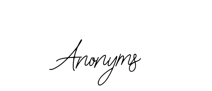 How to make Anonyms name signature. Use Bearetta-2O07w style for creating short signs online. This is the latest handwritten sign. Anonyms signature style 12 images and pictures png