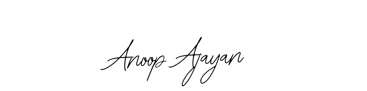 You should practise on your own different ways (Bearetta-2O07w) to write your name (Anoop Ajayan) in signature. don't let someone else do it for you. Anoop Ajayan signature style 12 images and pictures png
