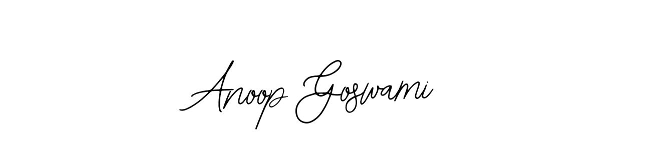 How to make Anoop Goswami name signature. Use Bearetta-2O07w style for creating short signs online. This is the latest handwritten sign. Anoop Goswami signature style 12 images and pictures png