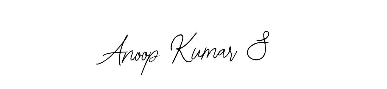 The best way (Bearetta-2O07w) to make a short signature is to pick only two or three words in your name. The name Anoop Kumar S include a total of six letters. For converting this name. Anoop Kumar S signature style 12 images and pictures png