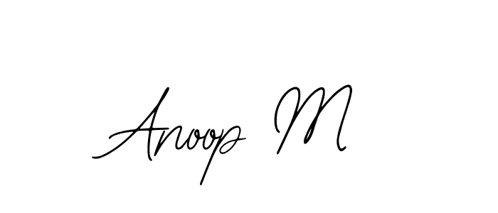 Design your own signature with our free online signature maker. With this signature software, you can create a handwritten (Bearetta-2O07w) signature for name Anoop M. Anoop M signature style 12 images and pictures png