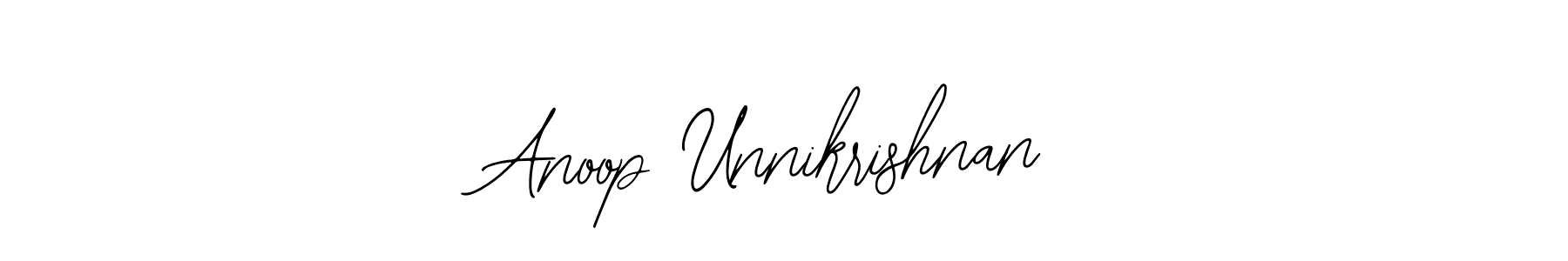 How to make Anoop Unnikrishnan name signature. Use Bearetta-2O07w style for creating short signs online. This is the latest handwritten sign. Anoop Unnikrishnan signature style 12 images and pictures png