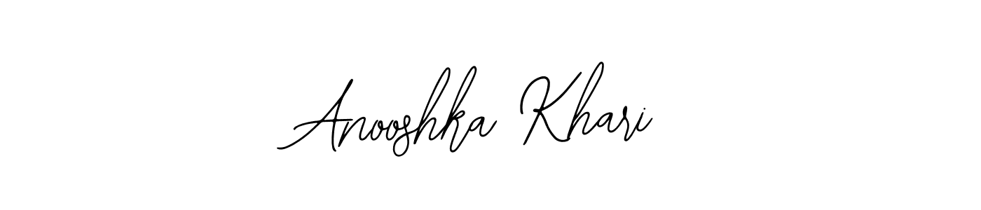 The best way (Bearetta-2O07w) to make a short signature is to pick only two or three words in your name. The name Anooshka Khari include a total of six letters. For converting this name. Anooshka Khari signature style 12 images and pictures png