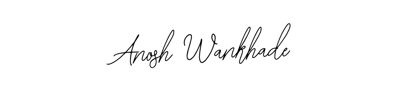 Make a beautiful signature design for name Anosh Wankhade. With this signature (Bearetta-2O07w) style, you can create a handwritten signature for free. Anosh Wankhade signature style 12 images and pictures png