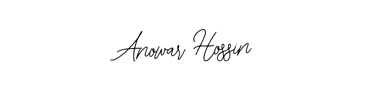 The best way (Bearetta-2O07w) to make a short signature is to pick only two or three words in your name. The name Anowar Hossin include a total of six letters. For converting this name. Anowar Hossin signature style 12 images and pictures png