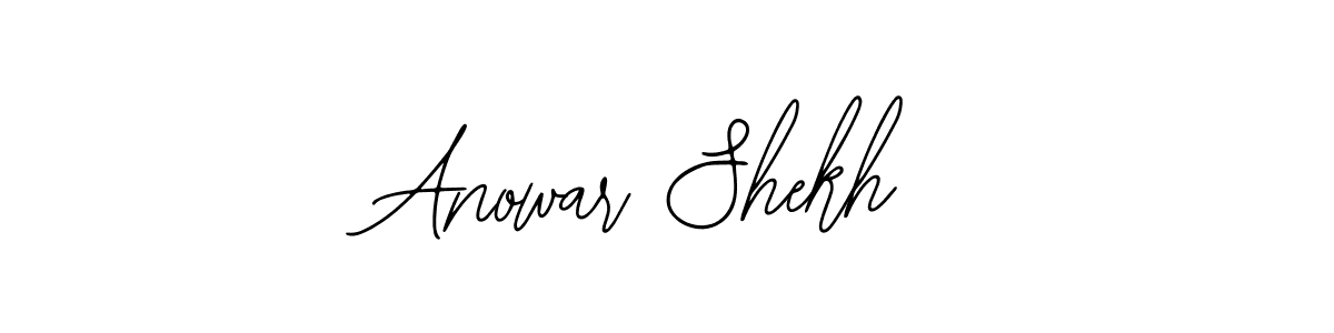 You should practise on your own different ways (Bearetta-2O07w) to write your name (Anowar Shekh) in signature. don't let someone else do it for you. Anowar Shekh signature style 12 images and pictures png