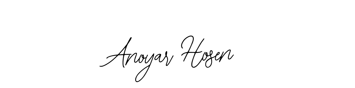 You should practise on your own different ways (Bearetta-2O07w) to write your name (Anoyar Hosen) in signature. don't let someone else do it for you. Anoyar Hosen signature style 12 images and pictures png