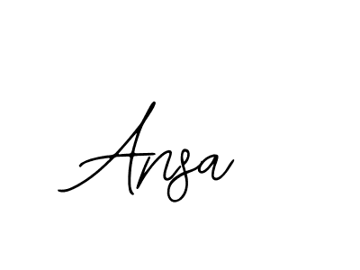 Use a signature maker to create a handwritten signature online. With this signature software, you can design (Bearetta-2O07w) your own signature for name Ansa. Ansa signature style 12 images and pictures png