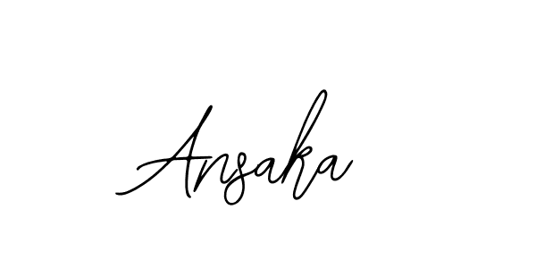 Design your own signature with our free online signature maker. With this signature software, you can create a handwritten (Bearetta-2O07w) signature for name Ansaka. Ansaka signature style 12 images and pictures png