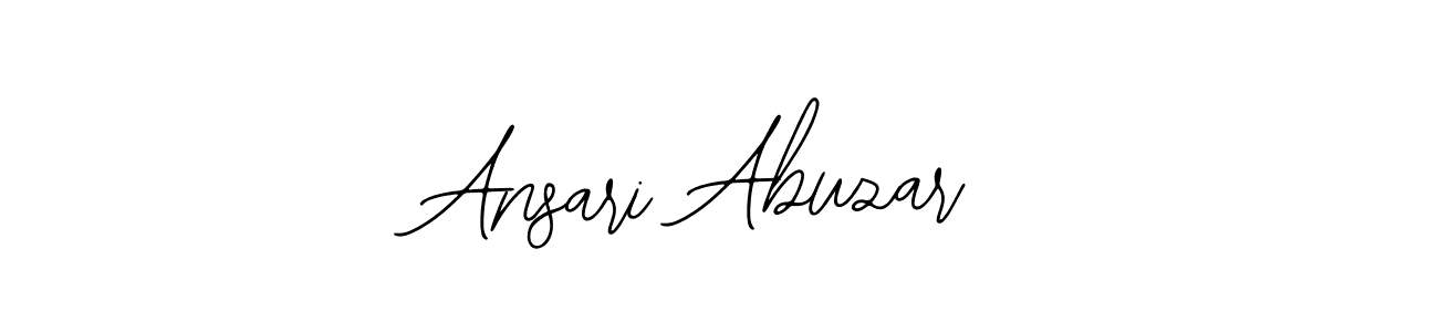 How to make Ansari Abuzar name signature. Use Bearetta-2O07w style for creating short signs online. This is the latest handwritten sign. Ansari Abuzar signature style 12 images and pictures png