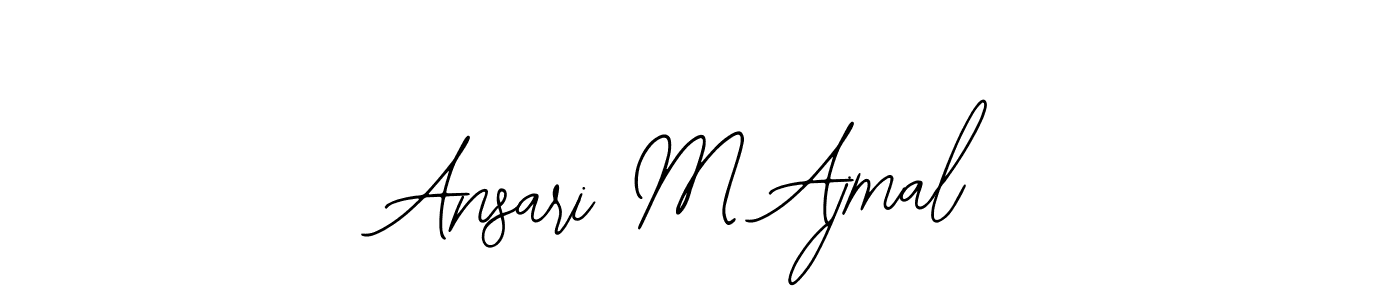 Also You can easily find your signature by using the search form. We will create Ansari M Ajmal name handwritten signature images for you free of cost using Bearetta-2O07w sign style. Ansari M Ajmal signature style 12 images and pictures png