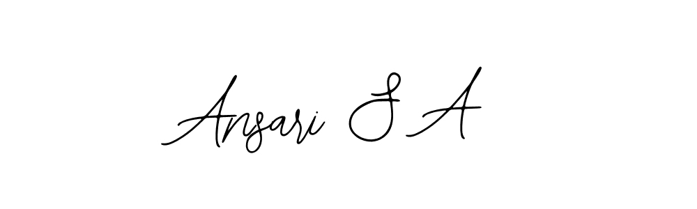 Bearetta-2O07w is a professional signature style that is perfect for those who want to add a touch of class to their signature. It is also a great choice for those who want to make their signature more unique. Get Ansari S A name to fancy signature for free. Ansari S A signature style 12 images and pictures png