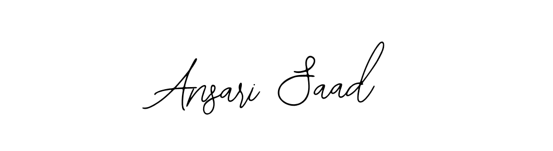 Make a beautiful signature design for name Ansari Saad. Use this online signature maker to create a handwritten signature for free. Ansari Saad signature style 12 images and pictures png