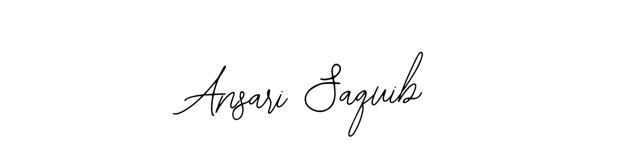 Use a signature maker to create a handwritten signature online. With this signature software, you can design (Bearetta-2O07w) your own signature for name Ansari Saquib. Ansari Saquib signature style 12 images and pictures png