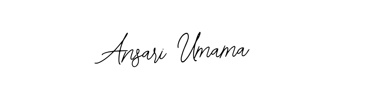 The best way (Bearetta-2O07w) to make a short signature is to pick only two or three words in your name. The name Ansari Umama include a total of six letters. For converting this name. Ansari Umama signature style 12 images and pictures png