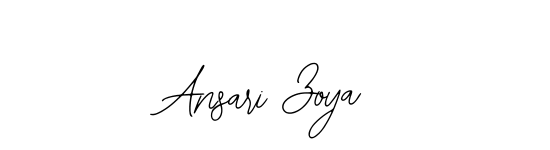 Also You can easily find your signature by using the search form. We will create Ansari Zoya name handwritten signature images for you free of cost using Bearetta-2O07w sign style. Ansari Zoya signature style 12 images and pictures png