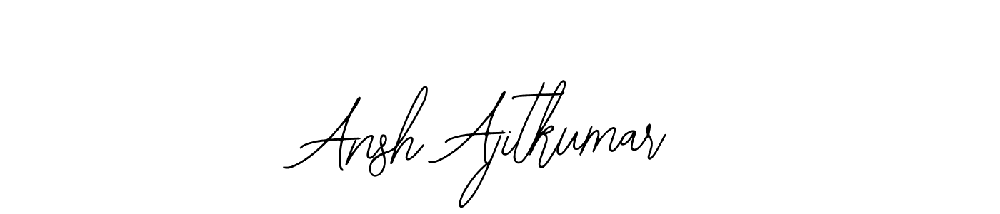 The best way (Bearetta-2O07w) to make a short signature is to pick only two or three words in your name. The name Ansh Ajitkumar include a total of six letters. For converting this name. Ansh Ajitkumar signature style 12 images and pictures png