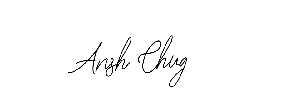 How to make Ansh Chug name signature. Use Bearetta-2O07w style for creating short signs online. This is the latest handwritten sign. Ansh Chug signature style 12 images and pictures png