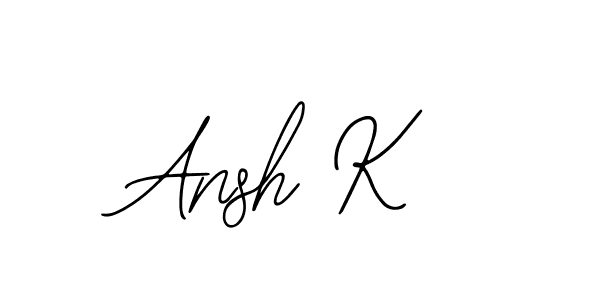 Also You can easily find your signature by using the search form. We will create Ansh K name handwritten signature images for you free of cost using Bearetta-2O07w sign style. Ansh K signature style 12 images and pictures png