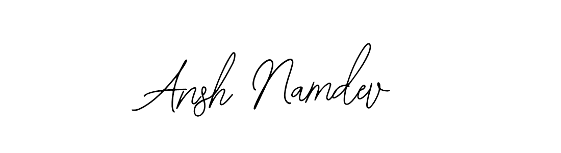 Also You can easily find your signature by using the search form. We will create Ansh Namdev name handwritten signature images for you free of cost using Bearetta-2O07w sign style. Ansh Namdev signature style 12 images and pictures png