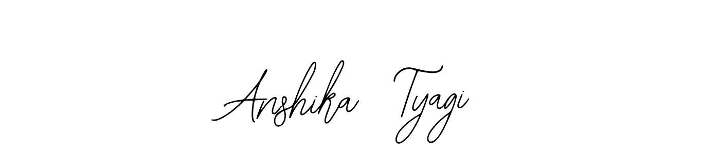 if you are searching for the best signature style for your name Anshika  Tyagi. so please give up your signature search. here we have designed multiple signature styles  using Bearetta-2O07w. Anshika  Tyagi signature style 12 images and pictures png