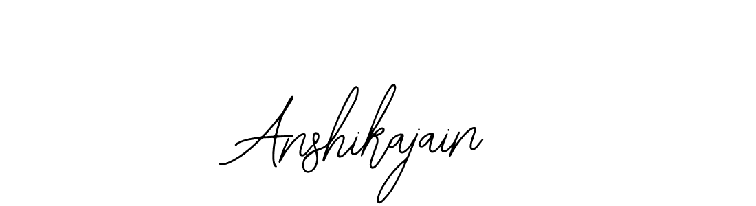 Use a signature maker to create a handwritten signature online. With this signature software, you can design (Bearetta-2O07w) your own signature for name Anshikajain. Anshikajain signature style 12 images and pictures png