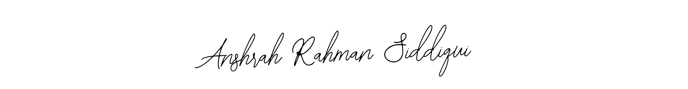 Create a beautiful signature design for name Anshrah Rahman Siddiqui. With this signature (Bearetta-2O07w) fonts, you can make a handwritten signature for free. Anshrah Rahman Siddiqui signature style 12 images and pictures png