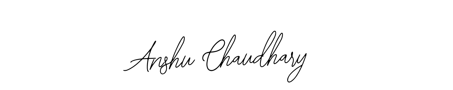 How to make Anshu Chaudhary signature? Bearetta-2O07w is a professional autograph style. Create handwritten signature for Anshu Chaudhary name. Anshu Chaudhary signature style 12 images and pictures png