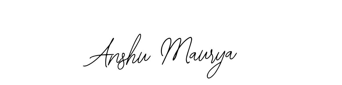 Use a signature maker to create a handwritten signature online. With this signature software, you can design (Bearetta-2O07w) your own signature for name Anshu Maurya. Anshu Maurya signature style 12 images and pictures png