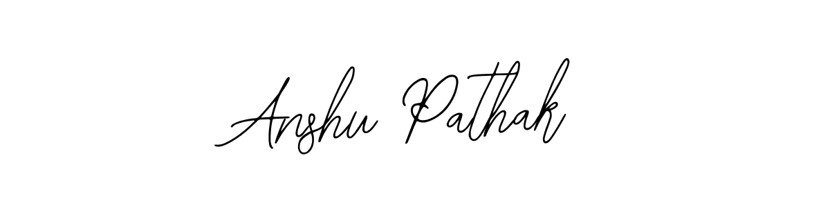 You should practise on your own different ways (Bearetta-2O07w) to write your name (Anshu Pathak) in signature. don't let someone else do it for you. Anshu Pathak signature style 12 images and pictures png