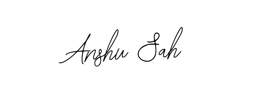 Also You can easily find your signature by using the search form. We will create Anshu Sah name handwritten signature images for you free of cost using Bearetta-2O07w sign style. Anshu Sah signature style 12 images and pictures png