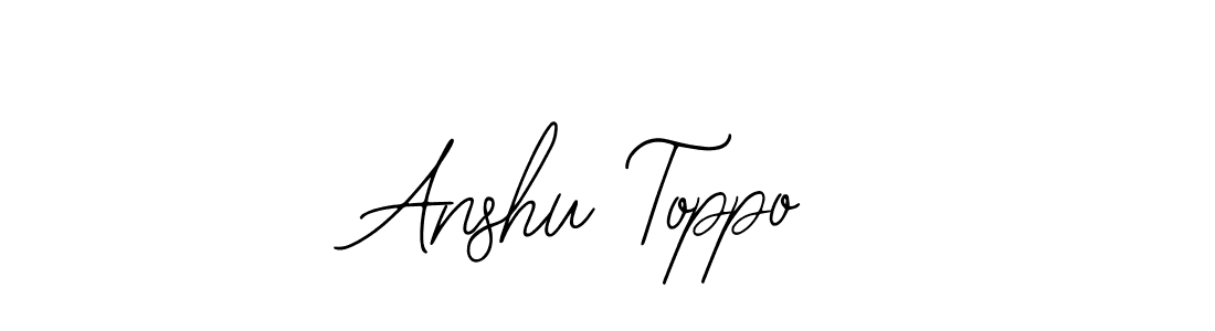 Bearetta-2O07w is a professional signature style that is perfect for those who want to add a touch of class to their signature. It is also a great choice for those who want to make their signature more unique. Get Anshu Toppo name to fancy signature for free. Anshu Toppo signature style 12 images and pictures png